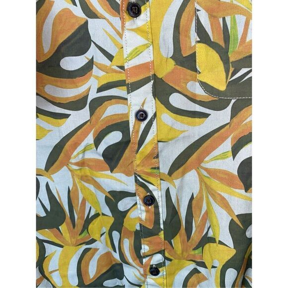 Howler Mansfield Men’s Sz L Citron Button Down Collar Lightweight Breathable Shi - Picture 2 of 5